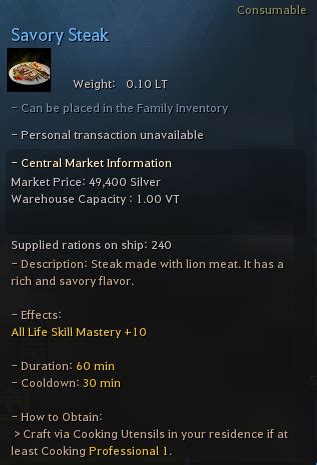 bdo savory steak.